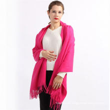 2017 cheap new design women fashion style custom rose red cashmere scarf